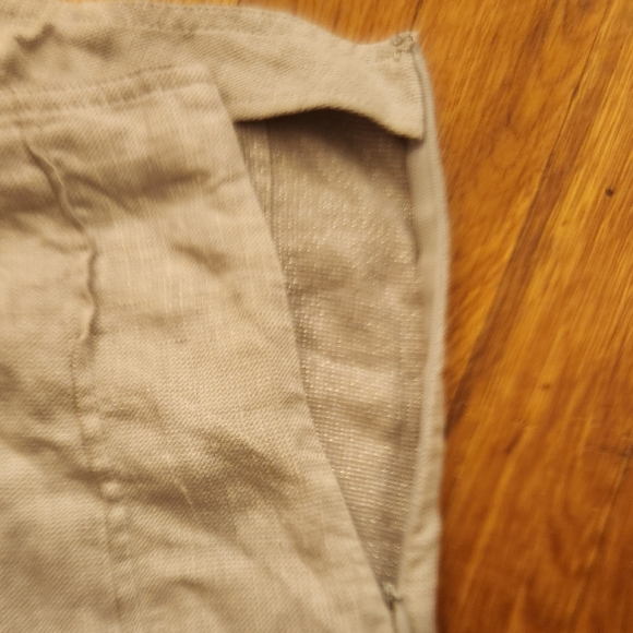 J. Jill Neutral Linen-Blend Midi Skirt in Light Taupe - Picture 4 of 11